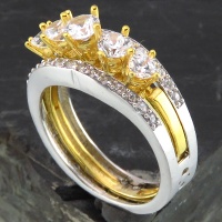 انگشتر نقره الماسی زنانه مجلسی 