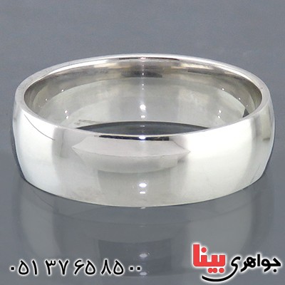 انگشتر نقره مردانه رینگی روکش پلاتین _کد:14489