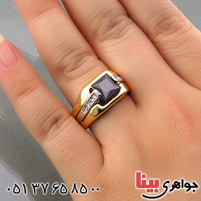 انگشتر طرح یاقوت با آبکاری طلا _کد:14496