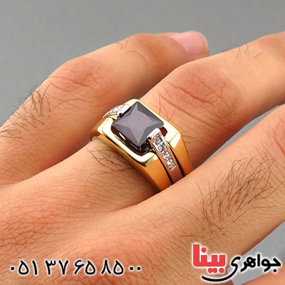 انگشتر طرح یاقوت با آبکاری طلا _کد:14496