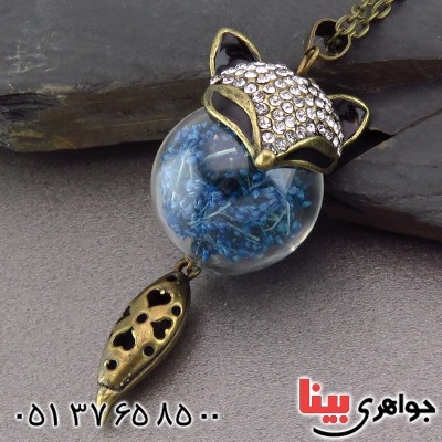 گردنبند روباه با گل های طبیعی _کد:14504