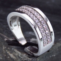 انگشتر نقره الماسی بند انگشتی زنانه 