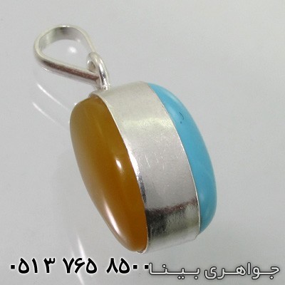 گردنبند چند جواهر فیروزه و شرف الشمس