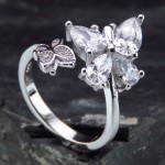 الماسی بند انگشتی زنانه طرح پروانه _کد:14545