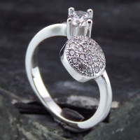 انگشتر نقره الماسی بند انگشتی زنانه 