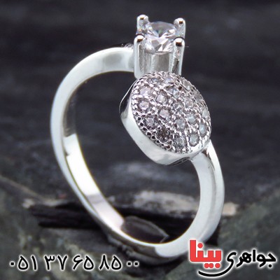 انگشتر نقره الماسی بند انگشتی زنانه _کد:14554