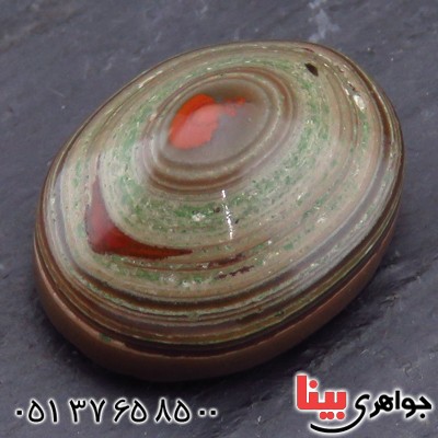 نگین انگشتر عقیق یمنی باباقوری درشت خوش نقش _کد:14577