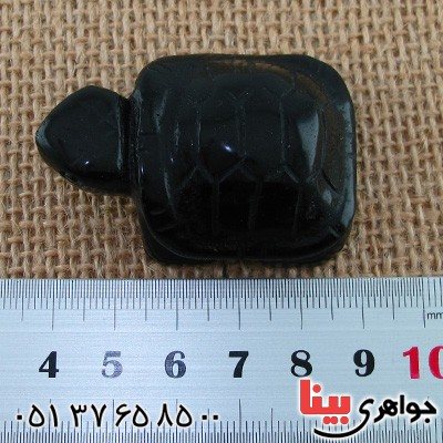 سنگ عقیق سیاه (اونیکس) مدل لاک پشت _کد:14600