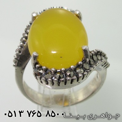 انگشتر عقیق زرد شرف الشمس لاله
