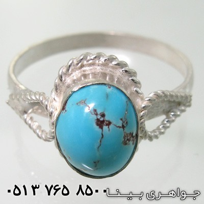 انگشتر فیروزه نیشابوری ساده بزرگ