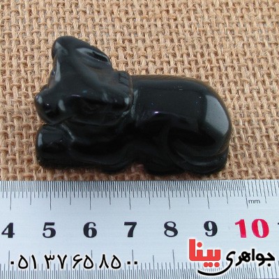 سنگ عقیق سیاه (اونیکس) مدل قوچ _کد:14636