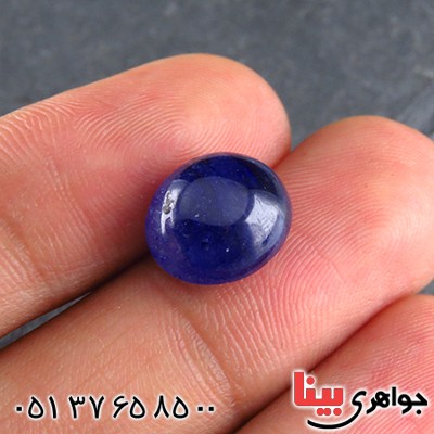 نگین انگشتر یاقوت کبود دامله درشت خوشرنگ _کد:14637