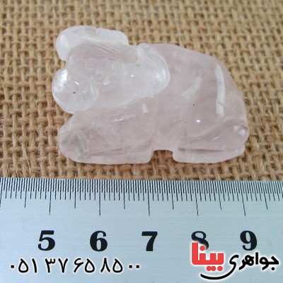 سنگ کوارتز صورتی مدل قوچ _کد:14641