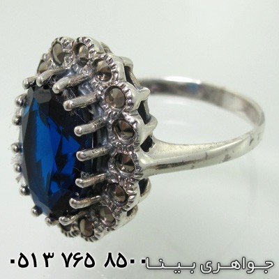انگشتر یاقوت کبود سنتاتیک گل