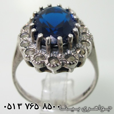 انگشتر یاقوت کبود سنتاتیک گل