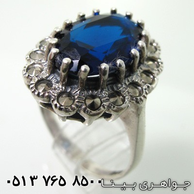 انگشتر یاقوت کبود سنتاتیک گل