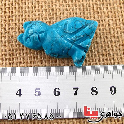 سنگ فیروزه هیمالیا قدیمی تراش گربه _کد:14663
