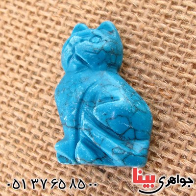 سنگ فیروزه هیمالیا قدیمی تراش گربه _کد:14663