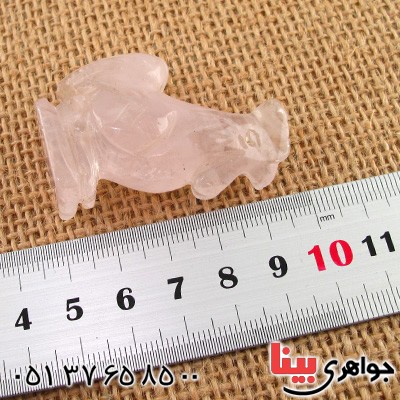 سنگ کوارتز صورتی تراش خروس _کد:14686