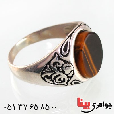 انگشتر چشم ببر مردانه تک _کد:14698