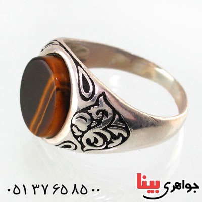 انگشتر چشم ببر مردانه تک _کد:14698