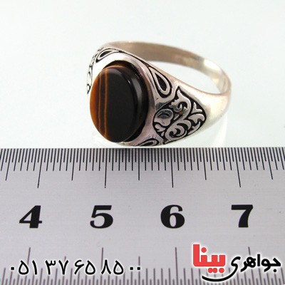انگشتر چشم ببر مردانه تک _کد:14698