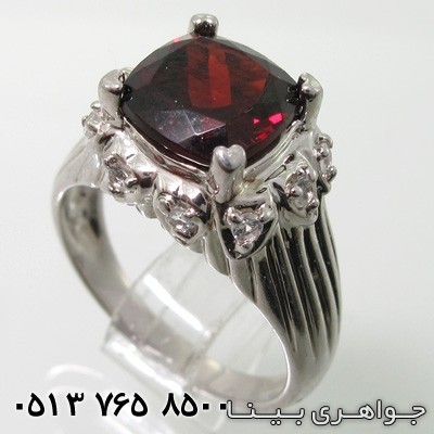انگشتر یاقوت گارنت گل چهارچنگ