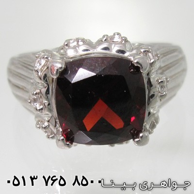 انگشتر یاقوت گارنت گل چهارچنگ