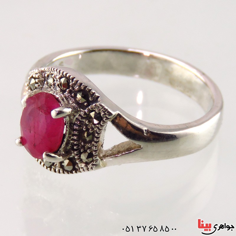 انگشتر یاقوت سرخ زنانه خوشرنگ _کد:14846