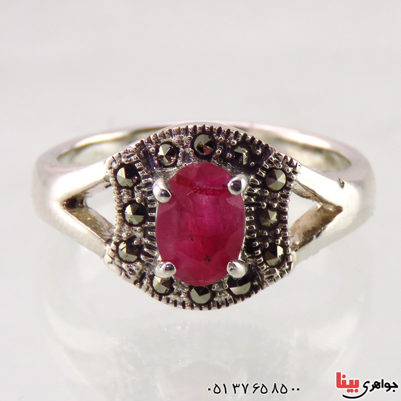 انگشتر یاقوت سرخ زنانه خوشرنگ _کد:14846