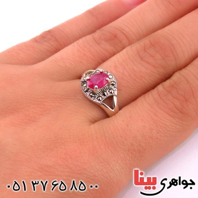 انگشتر یاقوت سرخ زنانه خوشرنگ _کد:14846