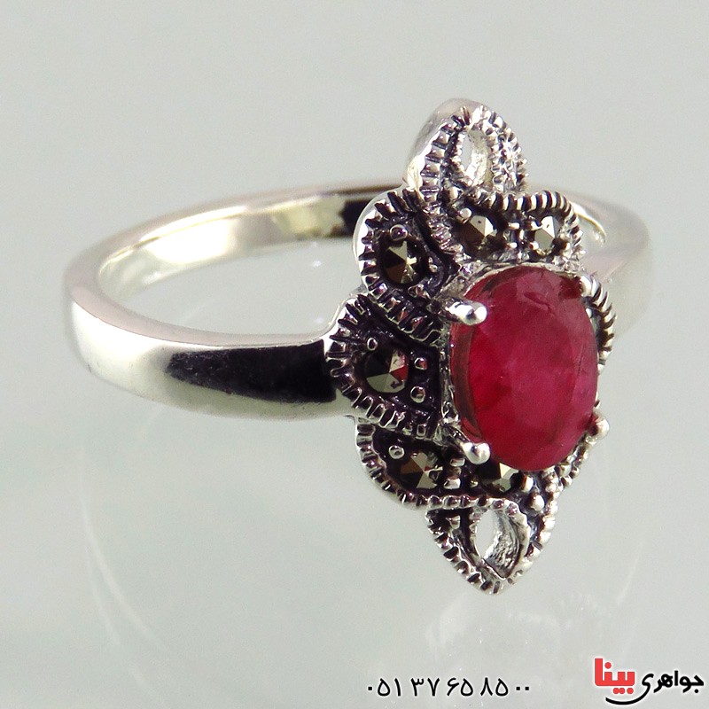 انگشتر یاقوت سرخ زنانه مدل لیدا _کد:14851