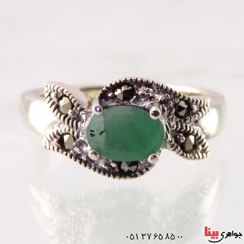 انگشتر زمرد زنانه خوشرنگ _کد:14861