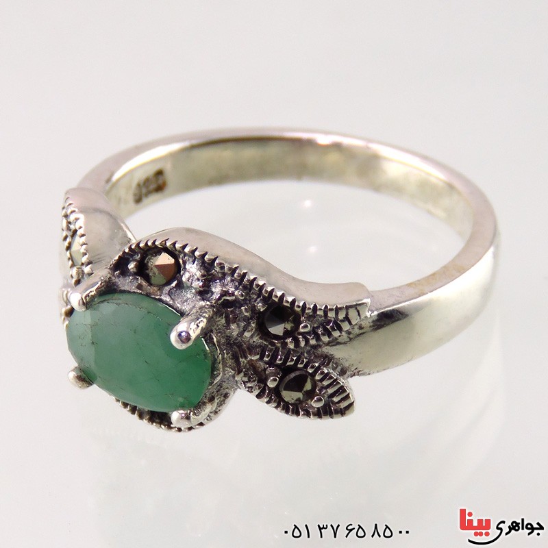 انگشتر زمرد زنانه خوشرنگ _کد:14861