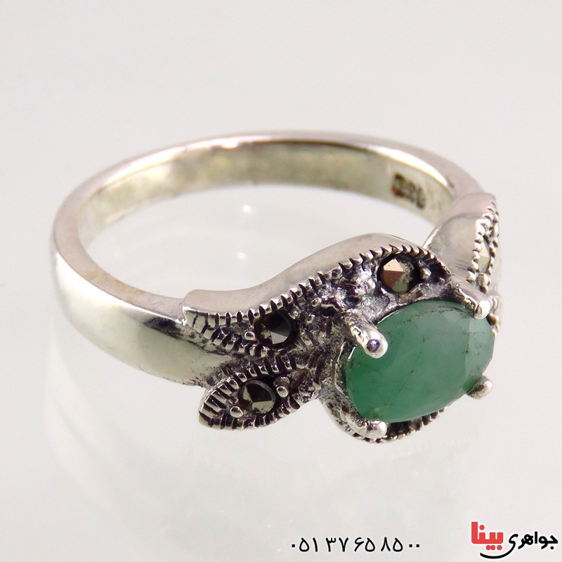 انگشتر زمرد زنانه خوشرنگ _کد:14861
