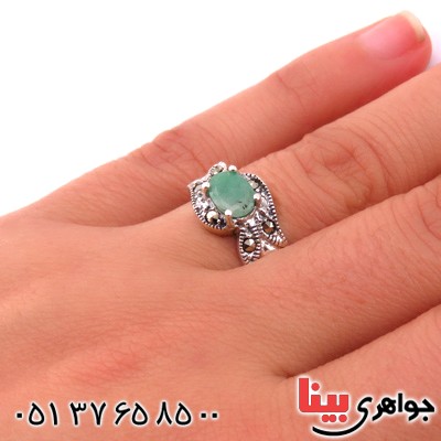 انگشتر زمرد زنانه خوشرنگ _کد:14861