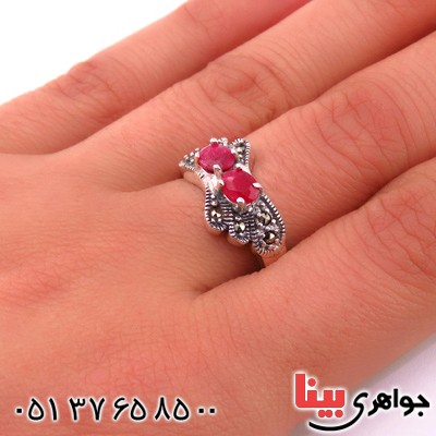 انگشتر یاقوت سرخ زنانه خوشرنگ _کد:14868