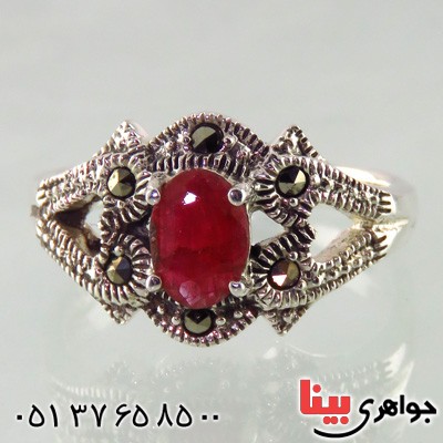 انگشتر یاقوت سرخ زنانه مدل فانتزی _کد:14879