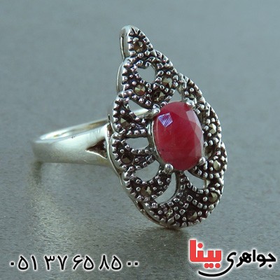 انگشتر یاقوت سرخ زنانه مدل افسون _کد:14884