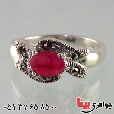انگشتر یاقوت سرخ زنانه خوشرنگ _کد:14888