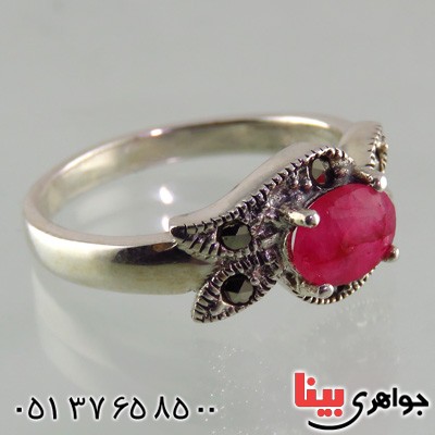 انگشتر یاقوت سرخ زنانه خوشرنگ _کد:14888
