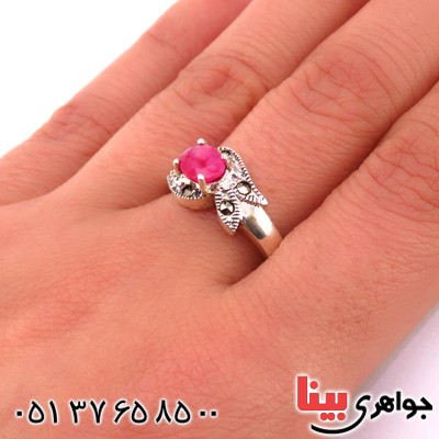 انگشتر یاقوت سرخ زنانه خوشرنگ _کد:14888