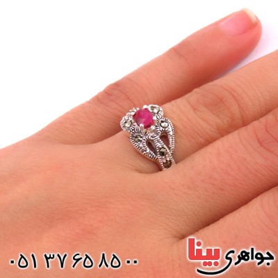 انگشتر یاقوت سرخ زنانه خوشرنگ _کد:14889