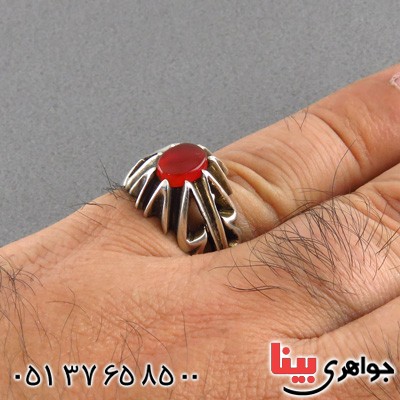 انگشتر عقیق یمنی قدیمی مردانه _کد:14891