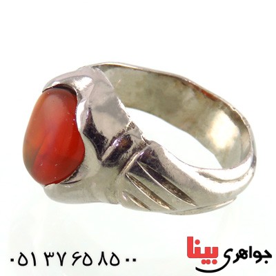 انگشتر عقیق یمنی مردانه خاص _کد:14905