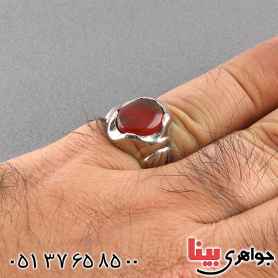 انگشتر عقیق یمنی مردانه خاص _کد:14905