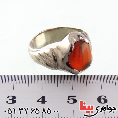 انگشتر عقیق یمنی مردانه خاص _کد:14905