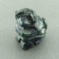 سنگ عقیق خزه ای  میمون تراش دستی 