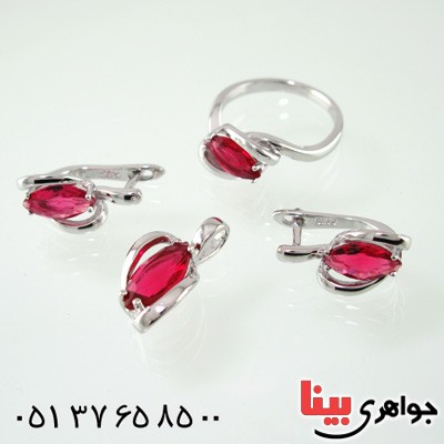 سرویس یاقوت سرخ زنانه رودیوم خوشرنگ _کد:14975