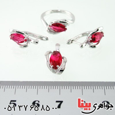 سرویس یاقوت سرخ زنانه رودیوم خوشرنگ _کد:14975